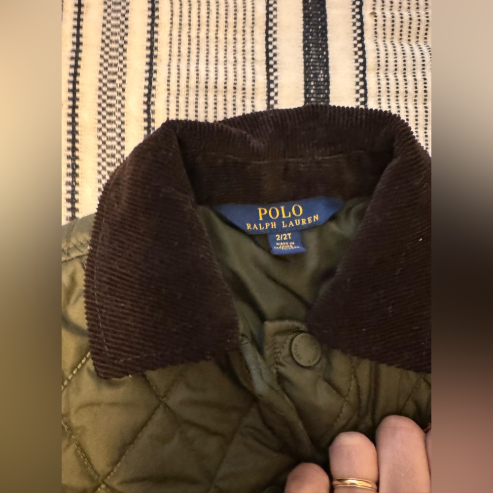 Polo by Ralph Lauren Kids Olive Green Quilted Puffer Jacket - Picture 3 of 4